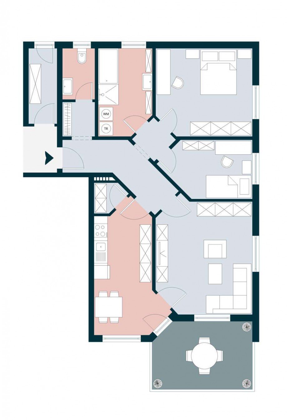 Grundriss Etagenwohnung Neu-Ulm