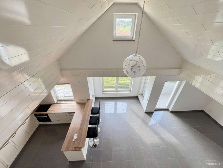 Wohnen-Essen-K�che von oben Maisonettewohnung Beimerstetten