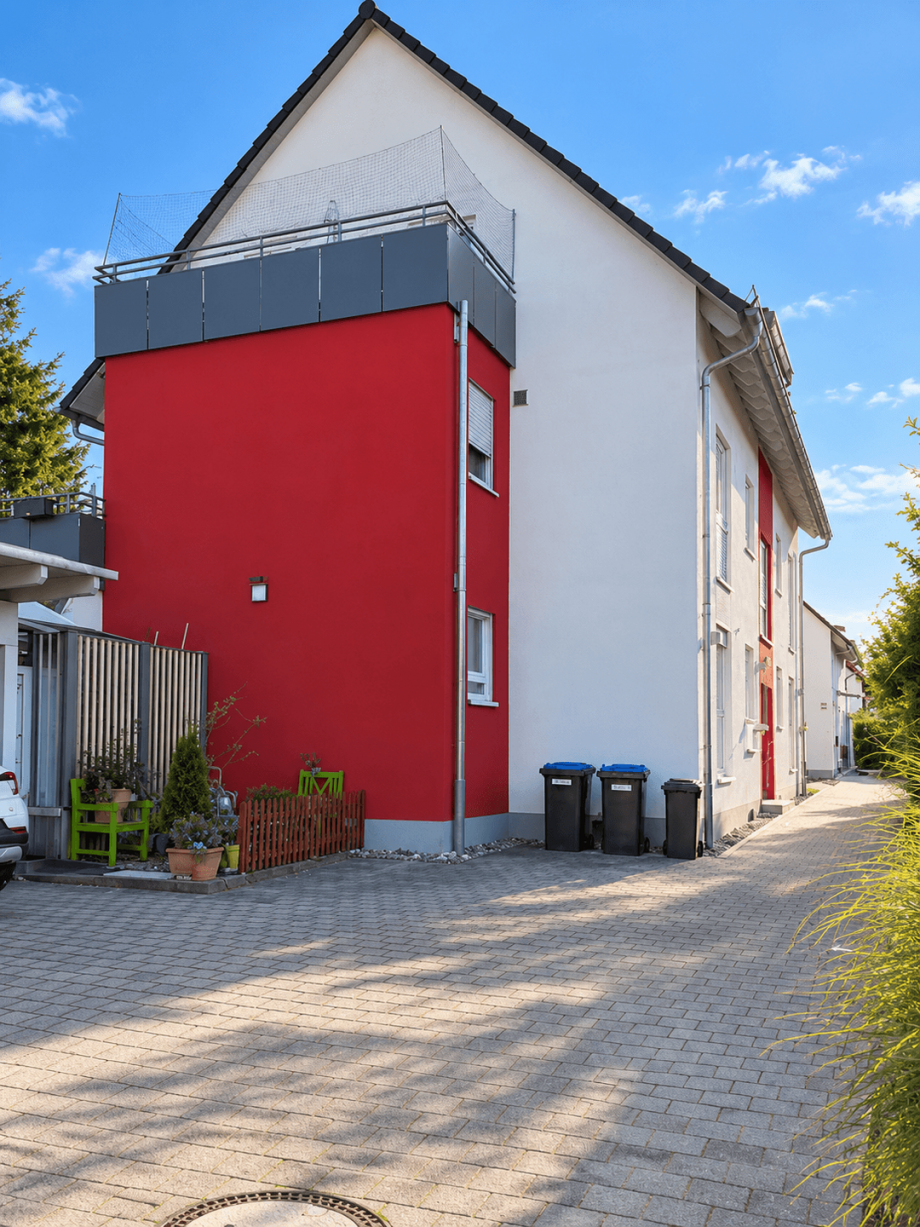 Au�enansicht Geb�ude Maisonettewohnung Neu-Ulm