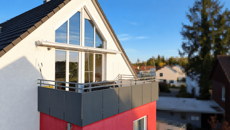 Drohnenaufnahme Balkon 2 Maisonettewohnung Neu-Ulm