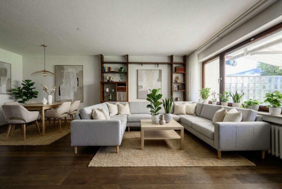 Wohnen EG - KI generiert - Perspektive 2 Reihenmittelhaus Neu-Ulm