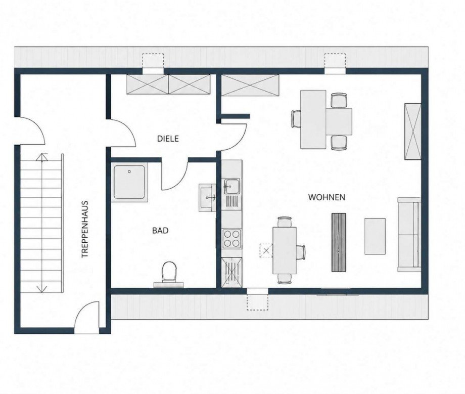 Grundriss - BSP Dachgeschosswohnung V�hringen