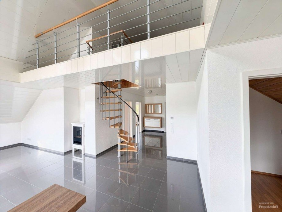 Wendeltreppe zum Studio Maisonettewohnung Beimerstetten