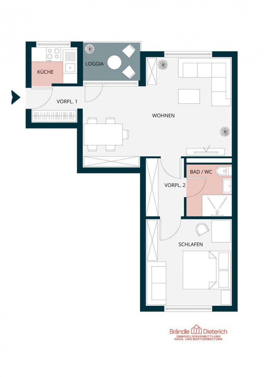 Grundri� Etagenwohnung Neu-Ulm
