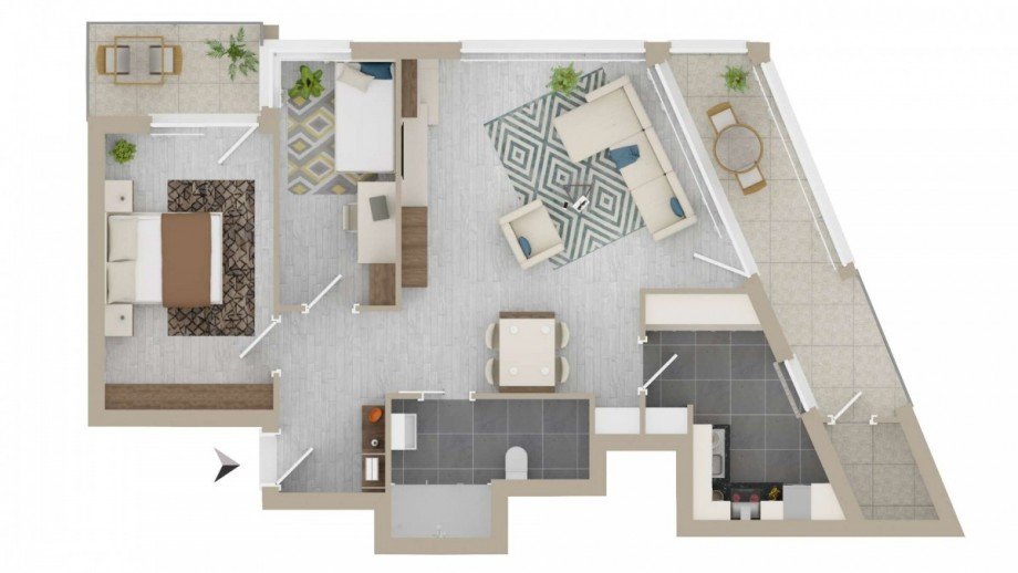 Grundriss Etagenwohnung Neu-Ulm