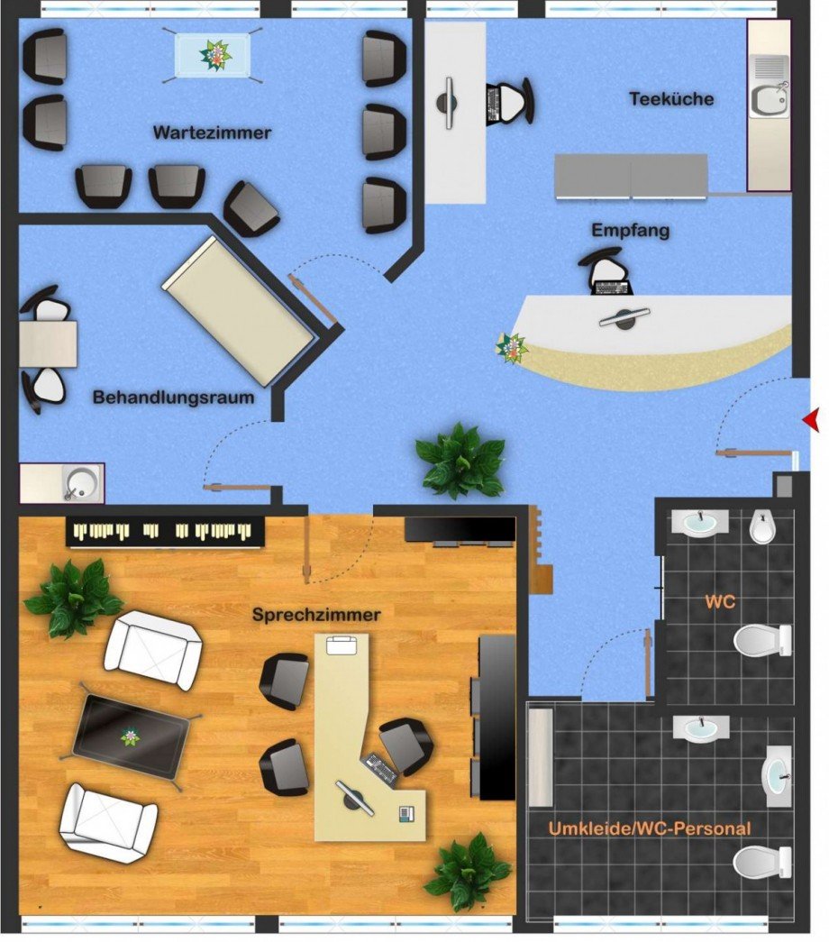 Grundriss Praxis Ulm