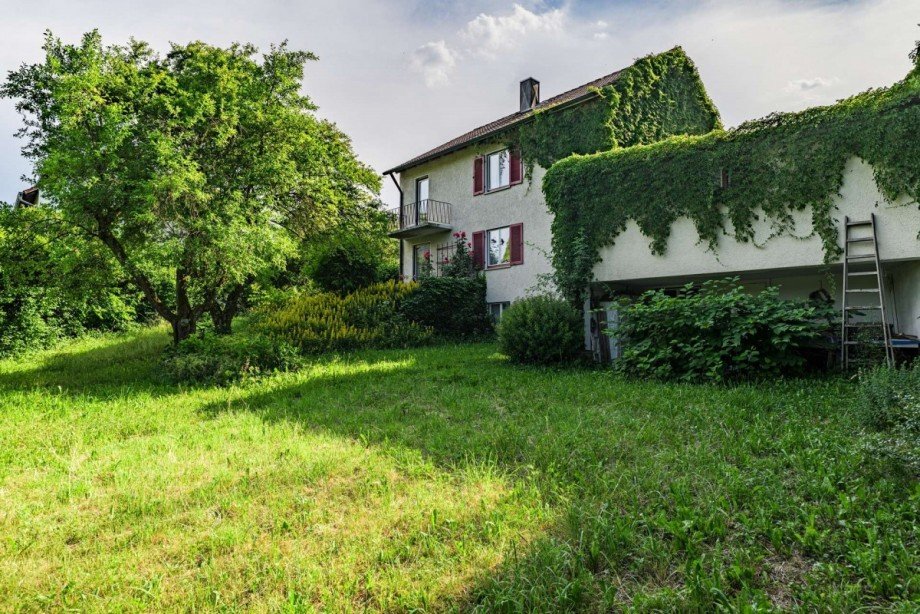 Au�enansicht Gartenseite Einfamilienhaus Ulm