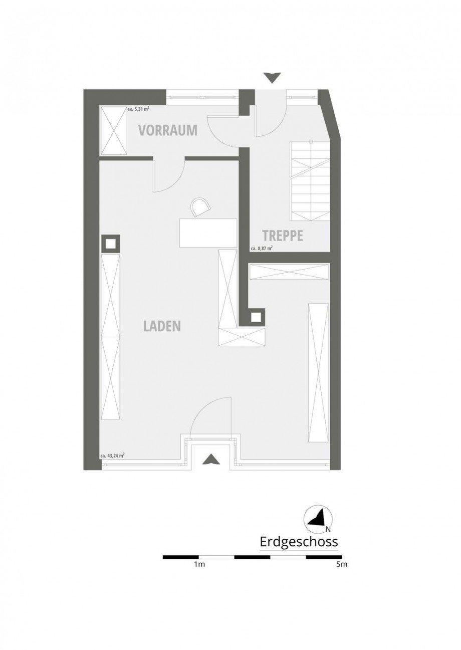 Grundriss Erdgeschoss B�ro / Praxis Neu-Ulm