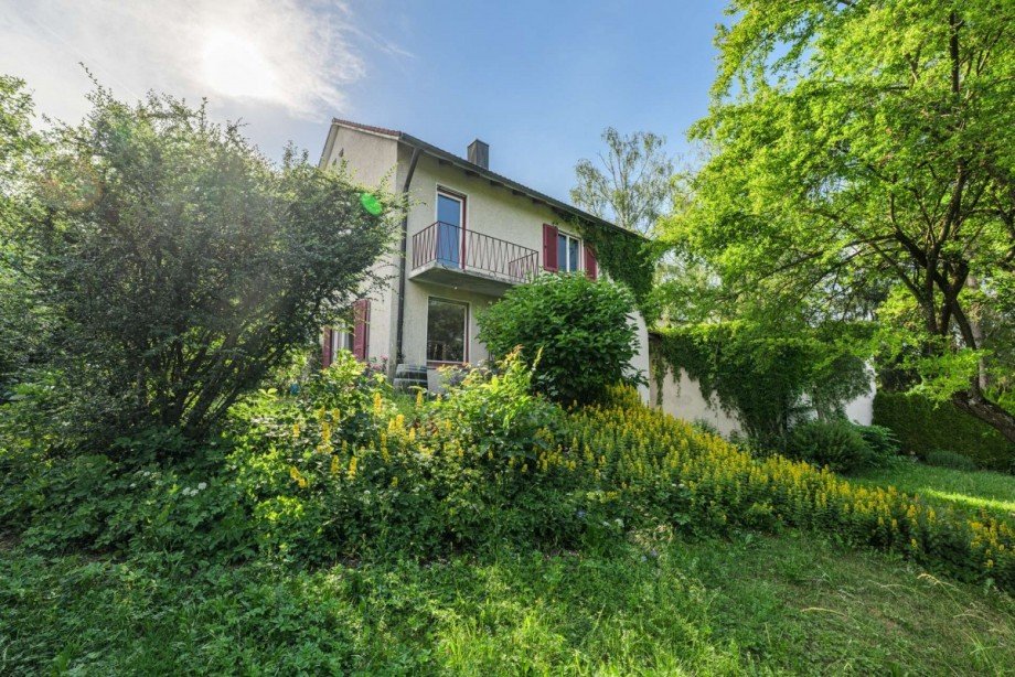 Au�enansicht Gartenseite Einfamilienhaus Ulm