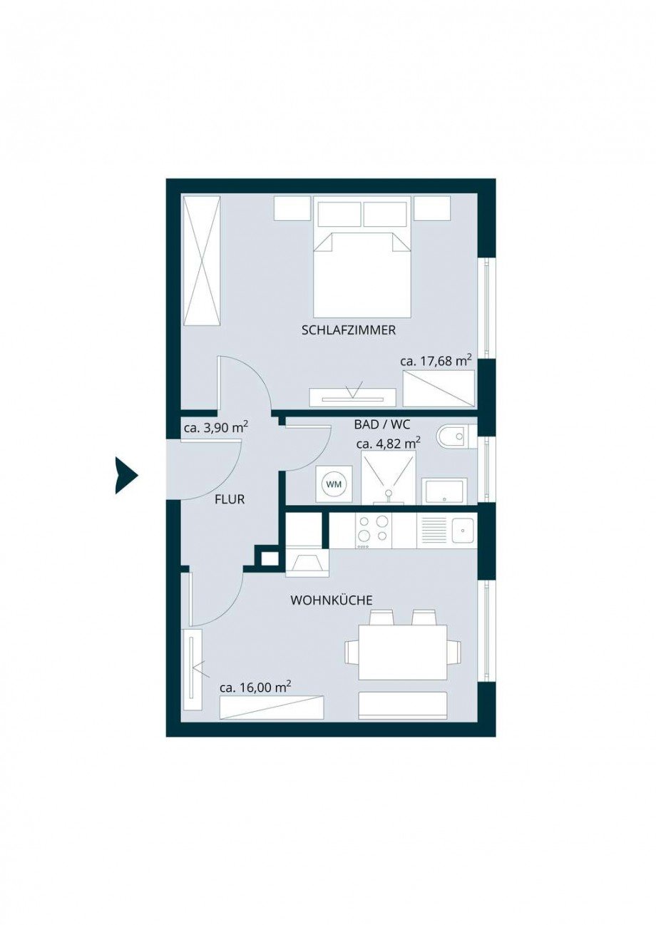 Grundriss - BSP Etagenwohnung Senden